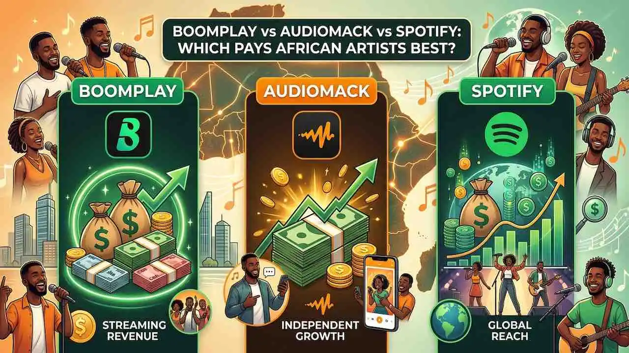 Boomplay vs Audiomack vs Spotify